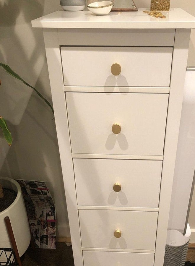 ABVIN Solid Brass Round Knobs Cabinet Beautiful Decorative Dresser Knobs Drawer Pulls - ABVIN002 - Matt Gold Finish - 1 Piece - Image 5